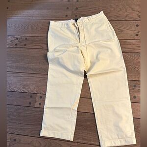 Pale yellow j crew men’s chinos